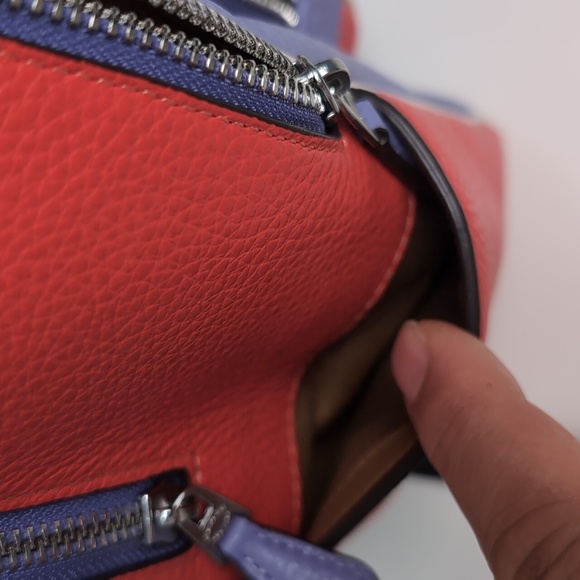 Coach CR768 Court Backpack In Colorblock Silver/Light Violet/Electric Coral - Picture 15 of 16